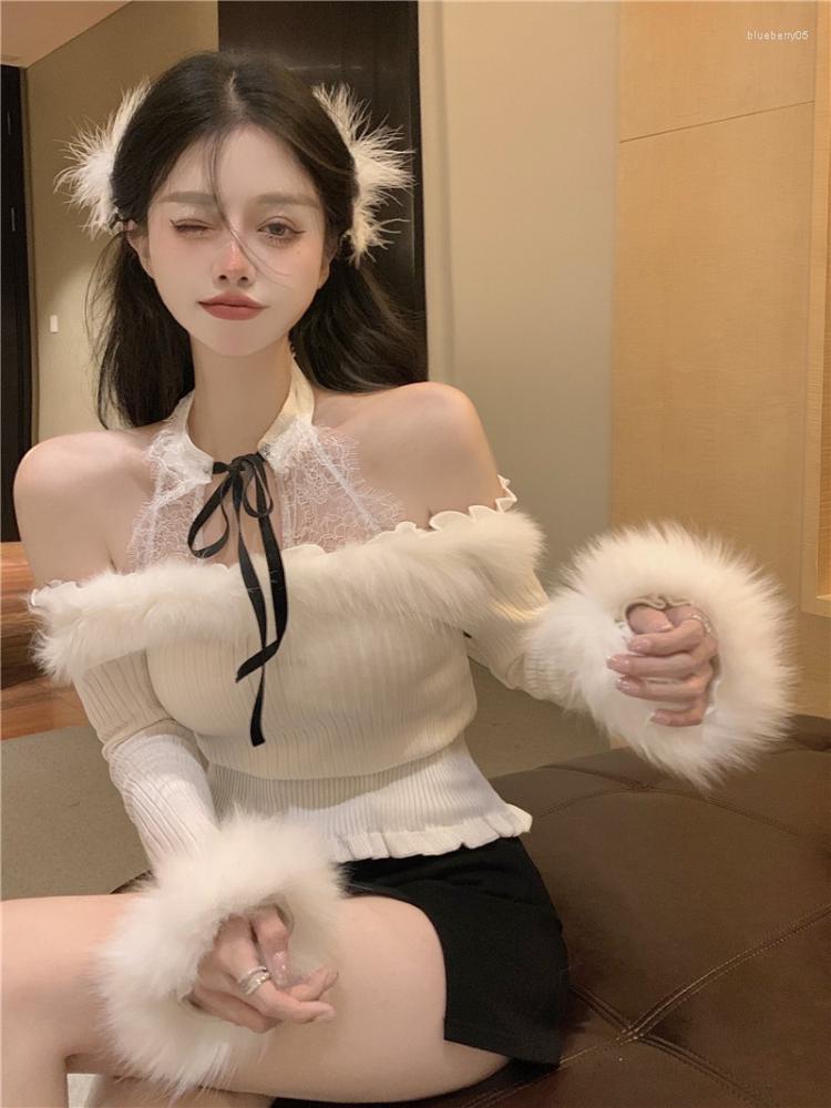 Women's Sweaters Japan Style Sweet Off-Shoulder Plush Fringed White Sweater Women 2023 Spring Girl Slimming Long Sleeve Bottoming Knit Tops, Black
Women's Sweaters Japan Style Sweet Off-Shoulder Plush Fringed White Sweater Women 2023 Spring Girl Slimming Long Sleeve Bottoming Knit Tops, Black