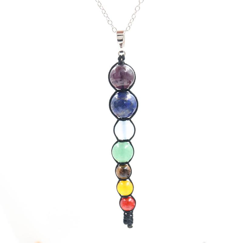 Pendant Necklaces FYSL Silver Plated Many Colors Stone Beads Healing Chakra Necklace Link Chain Jewelry
Pendant Necklaces FYSL Silver Plated Many Colors Stone Beads Healing Chakra Necklace Link Chain Jewelry