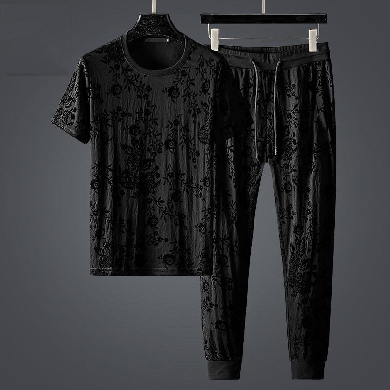 Men's Tracksuits Summer Flocking Print Sportswear Men Sport Pant T-shirt Short Set Running Tracksuit Ropa Deportiva Hombre Tshirt PantMen's, 8912
Men's Tracksuits Summer Flocking Print Sportswear Men Sport Pant T-shirt Short Set Running Tracksuit Ropa Deportiva Hombre Tshirt PantMen's, 8912