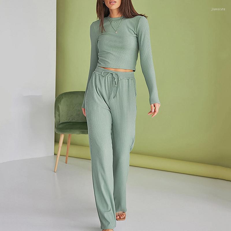 Women' Sleepwear Women Casual Knitted Sets Rib Striped Top Elastic Wide Leg Long Pants Winter Two Piece Suits Sleeve Set, Black2
Women' Sleepwear Women Casual Knitted Sets Rib Striped Top Elastic Wide Leg Long Pants Winter Two Piece Suits Sleeve Set, Black2