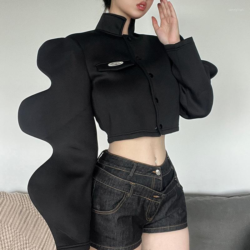 Women' Jackets Elegant Single Breasted Stand Cropped Jacket Coat Women Autumn Winter 2023 Fashion Lantern Long Sleeve Outerwear Top Lady
Women' Jackets Elegant Single Breasted Stand Cropped Jacket Coat Women Autumn Winter 2023 Fashion Lantern Long Sleeve Outerwear Top Lady