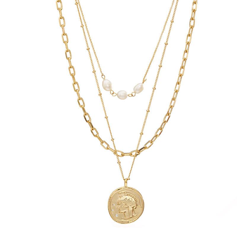 Chains Fashion Roman Head Coin Pendant Women's Elegance Retro Multi-Layer Necklace WholesaleChains
Chains Fashion Roman Head Coin Pendant Women's Elegance Retro Multi-Layer Necklace WholesaleChains