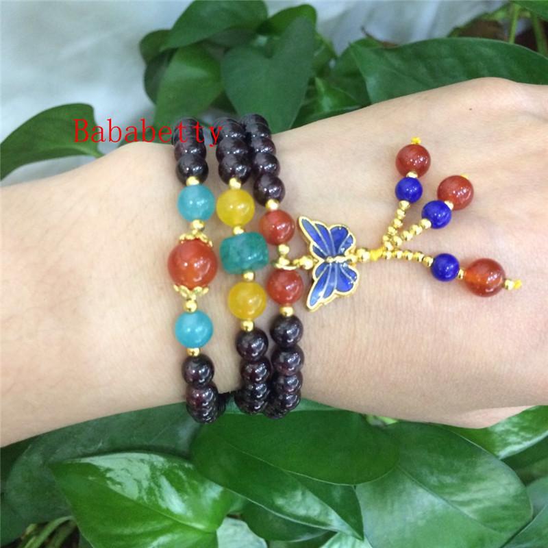 Strand Natural Wine Red Multi-color Stone Hand-woven Cloisonne Bracelet 4-5MM Pretty 006 Beaded Strands
Strand Natural Wine Red Multi-color Stone Hand-woven Cloisonne Bracelet 4-5MM Pretty 006 Beaded Strands
