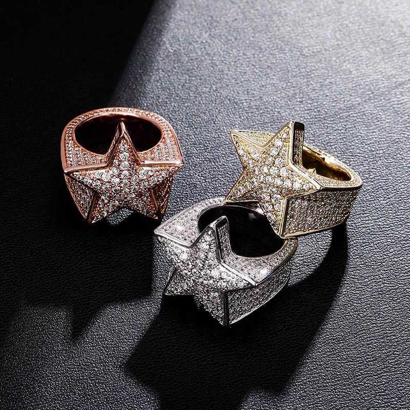 New Five Star Ring Micro Pave Inlaid Zircon Gold Color Hip Hop Iced Crystal Cubic Zircon Jewelry for Gift Ring
New Five Star Ring Micro Pave Inlaid Zircon Gold Color Hip Hop Iced Crystal Cubic Zircon Jewelry for Gift Ring