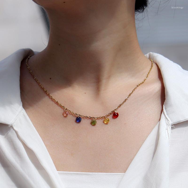 Pendant Necklaces 2023 Fashion Multicolor Crystal Necklace Women Classic Simple Stainless Steel O-Chain For Jewelry Gift
Pendant Necklaces 2023 Fashion Multicolor Crystal Necklace Women Classic Simple Stainless Steel O-Chain For Jewelry Gift