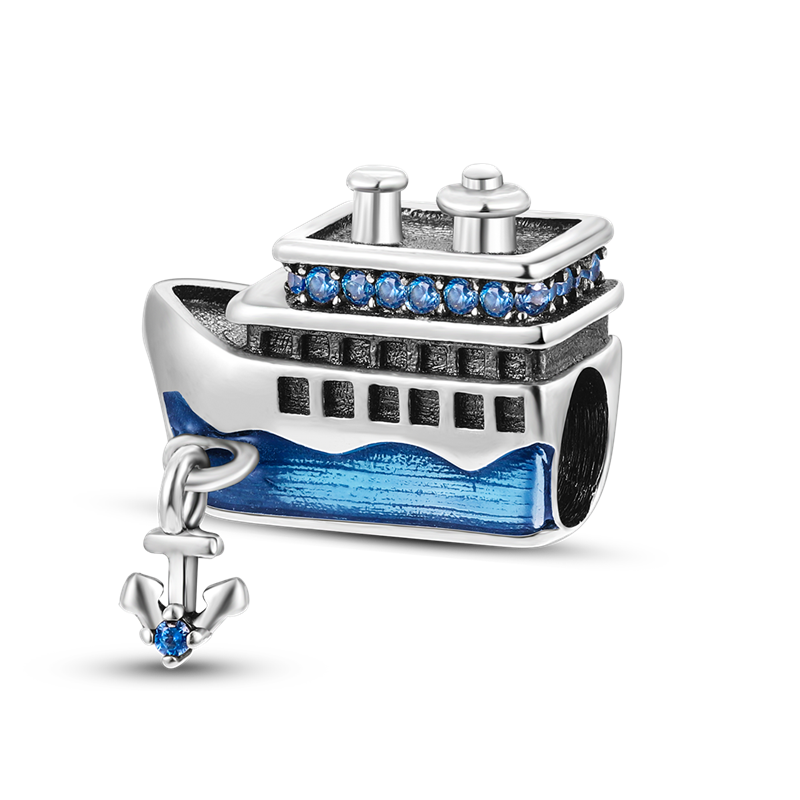 Real 925 Sterling Silver Ocean Blue Sea Turtle Dangle Bead Fit Original Charm Bracelet DIY Women Jewelry Summer Collection