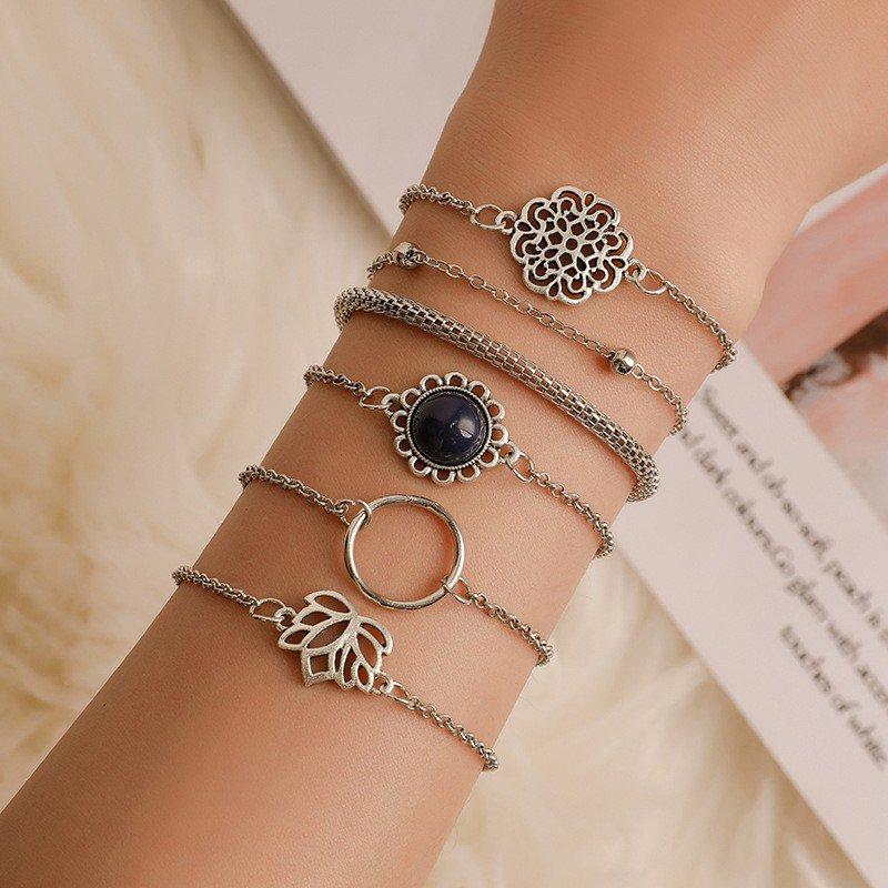 Link Bracelets Chain B 2023 Bracelet Set Women Fashion Bohemian National Openwork Lotus Adjustable Simple Pulseras Mujer
Link Bracelets Chain B 2023 Bracelet Set Women Fashion Bohemian National Openwork Lotus Adjustable Simple Pulseras Mujer