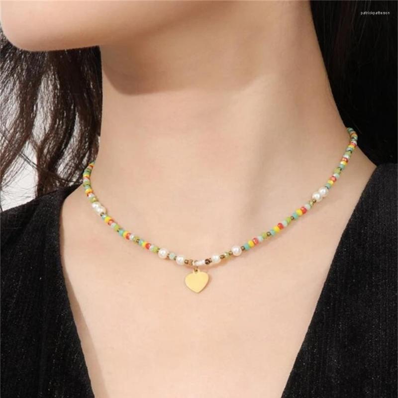Pendant Necklaces Boho Colorful Geometric Beads Faux Pearl Chain Heart Sequin Necklace For Women Female Vintage Fashion Choker Jewelry
Pendant Necklaces Boho Colorful Geometric Beads Faux Pearl Chain Heart Sequin Necklace For Women Female Vintage Fashion Choker Jewelry