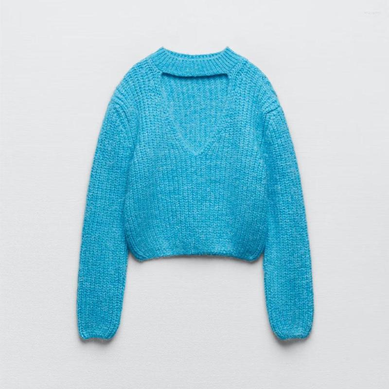 Women' Sweaters Autumn Women' Fashion Round Neck Long Sleeves With Decoration Chest Hollow Solid Color Knit Sweater, Sky blue
Women' Sweaters Autumn Women' Fashion Round Neck Long Sleeves With Decoration Chest Hollow Solid Color Knit Sweater, Sky blue