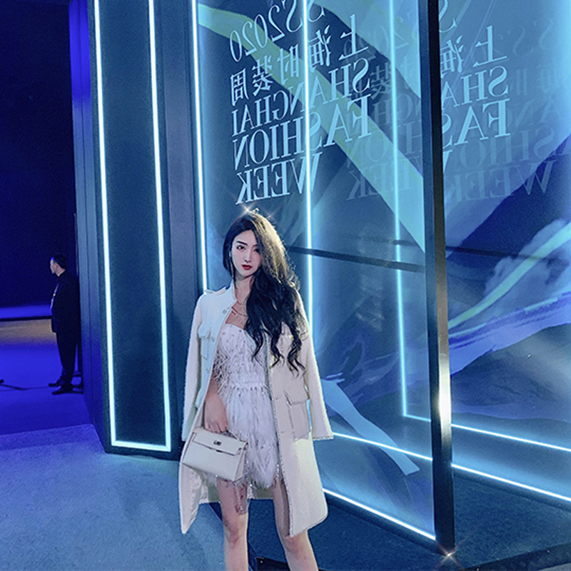 Womens spaghetti strap beading rhinestone ostrich fur patched sexy bustier short tanks camis SML