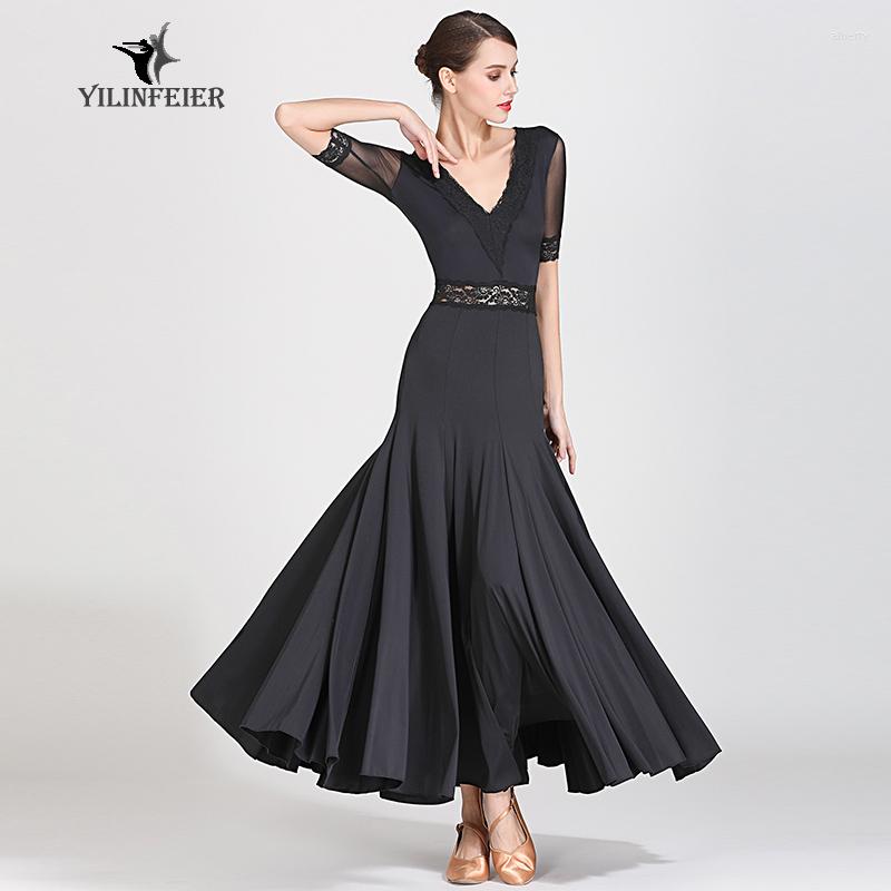 Stage Wear Woman Ballroom Dance Competition Dress Waltz Dresses Standard Women, Black
Stage Wear Woman Ballroom Dance Competition Dress Waltz Dresses Standard Women, Black
