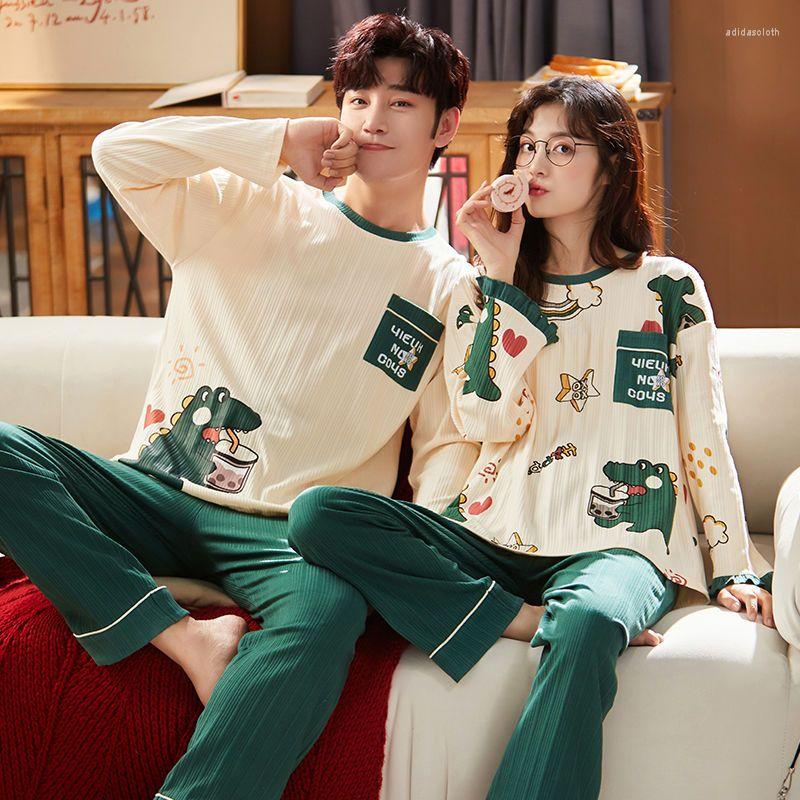 Women's Sleepwear 2 Sets Of Lovers Pajamas Long-sleeved Ms Qiu Dong Season High-grade Cotton Loose Male Students Leisurewear Suit, 9911
Women's Sleepwear 2 Sets Of Lovers Pajamas Long-sleeved Ms Qiu Dong Season High-grade Cotton Loose Male Students Leisurewear Suit, 9911