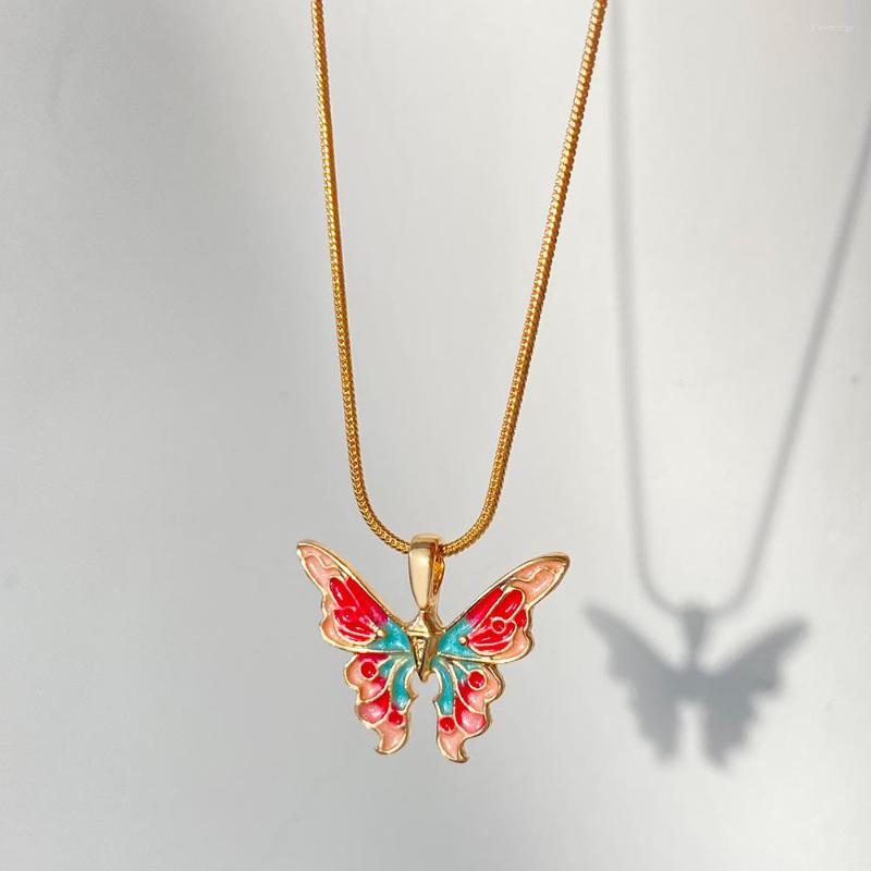 Pendant Necklaces Vintage Fashion Enamel Butterfly Necklace For Women Girls Cosplay Rainbow Fairy Fairytopia Elina Retro Choker Collar
Pendant Necklaces Vintage Fashion Enamel Butterfly Necklace For Women Girls Cosplay Rainbow Fairy Fairytopia Elina Retro Choker Collar