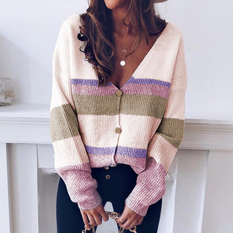 Women's Knits Sexy V-neck Ladies Coat Sweater Vintage Button Cardigan Women Autumn Winter Contrasting Color Stitching, Khaki
Women's Knits Sexy V-neck Ladies Coat Sweater Vintage Button Cardigan Women Autumn Winter Contrasting Color Stitching, Khaki