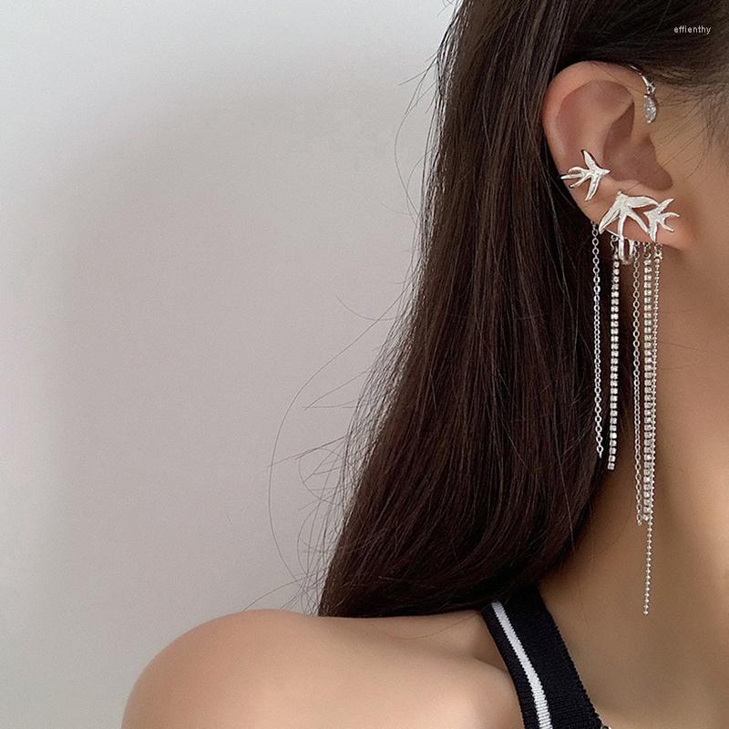 Backs Earrings GSOLD Silver Color Metal Swallow Ear Hook Fairy Rhinestone Crystal Chain Tassel Clips No Pierced Bone Clip
Backs Earrings GSOLD Silver Color Metal Swallow Ear Hook Fairy Rhinestone Crystal Chain Tassel Clips No Pierced Bone Clip