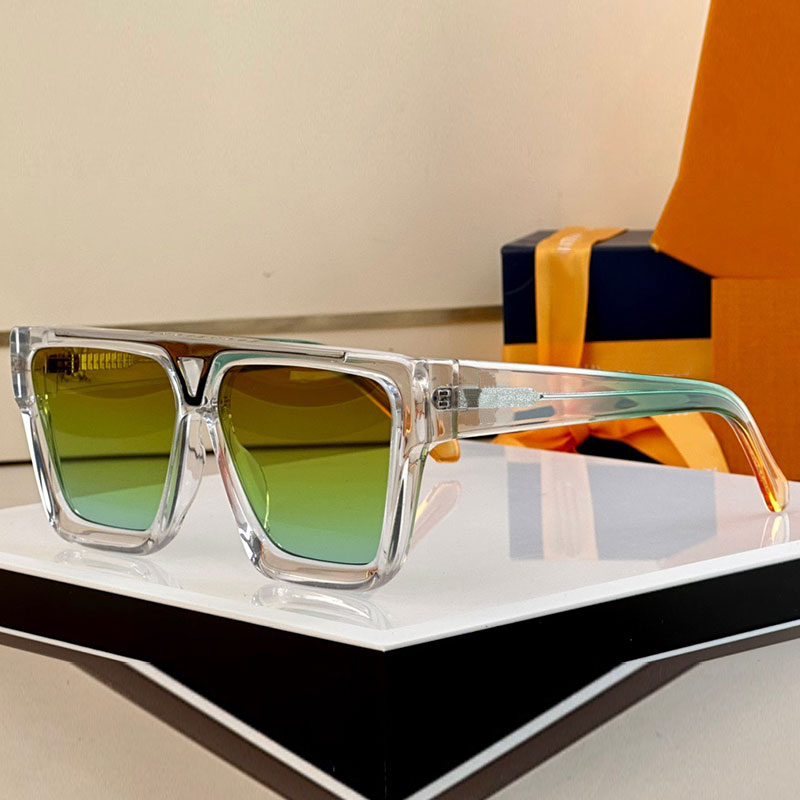Men Luxury sunglasses Z1811E Fashion Classic transparent frame dazzling color lens Mens male Designer Sun Glasses Driving Vacation Anti-UV400 With Box