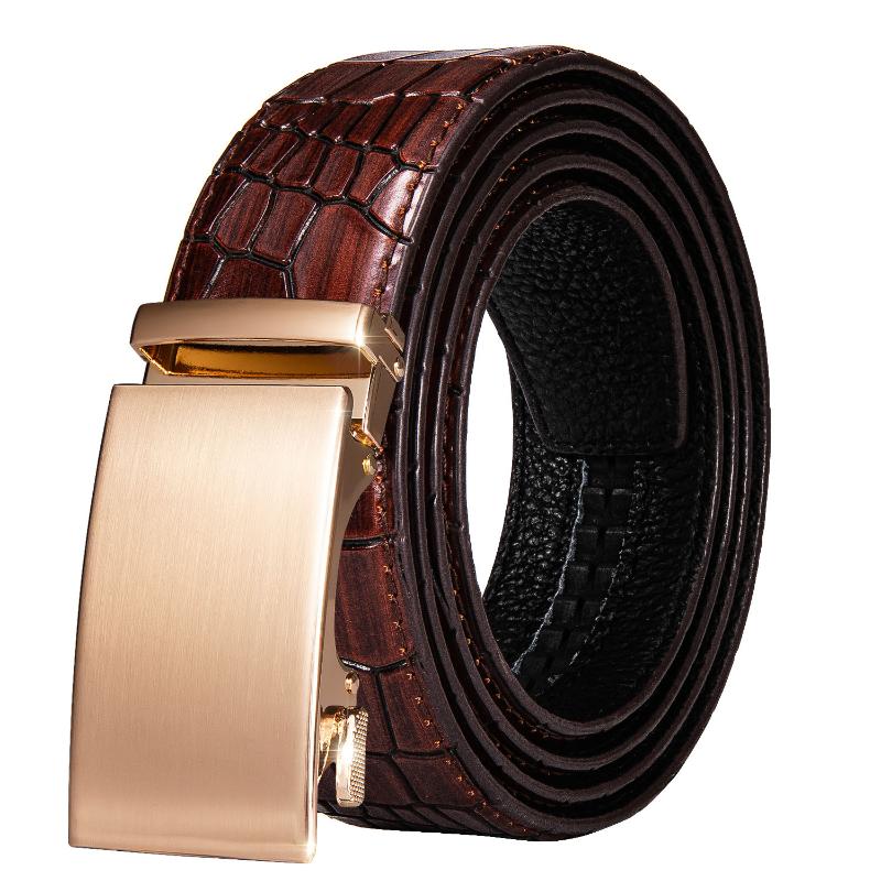 Belts High Quality Brown Crocodile Pattern Metal Automatic Buckle Belt For Men Cowskin Strap Luxury Waist Jeans Pants DiBanGuBelts, Black
Belts High Quality Brown Crocodile Pattern Metal Automatic Buckle Belt For Men Cowskin Strap Luxury Waist Jeans Pants DiBanGuBelts, Black