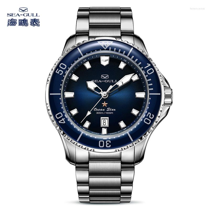 Wristwatches Seagull Ocean Star Pro Self-wind Automatic Mechanical 20Bar Men's Diving Swimming Sport Watch Blue Dial 1210, Black dial
Wristwatches Seagull Ocean Star Pro Self-wind Automatic Mechanical 20Bar Men's Diving Swimming Sport Watch Blue Dial 1210, Black dial