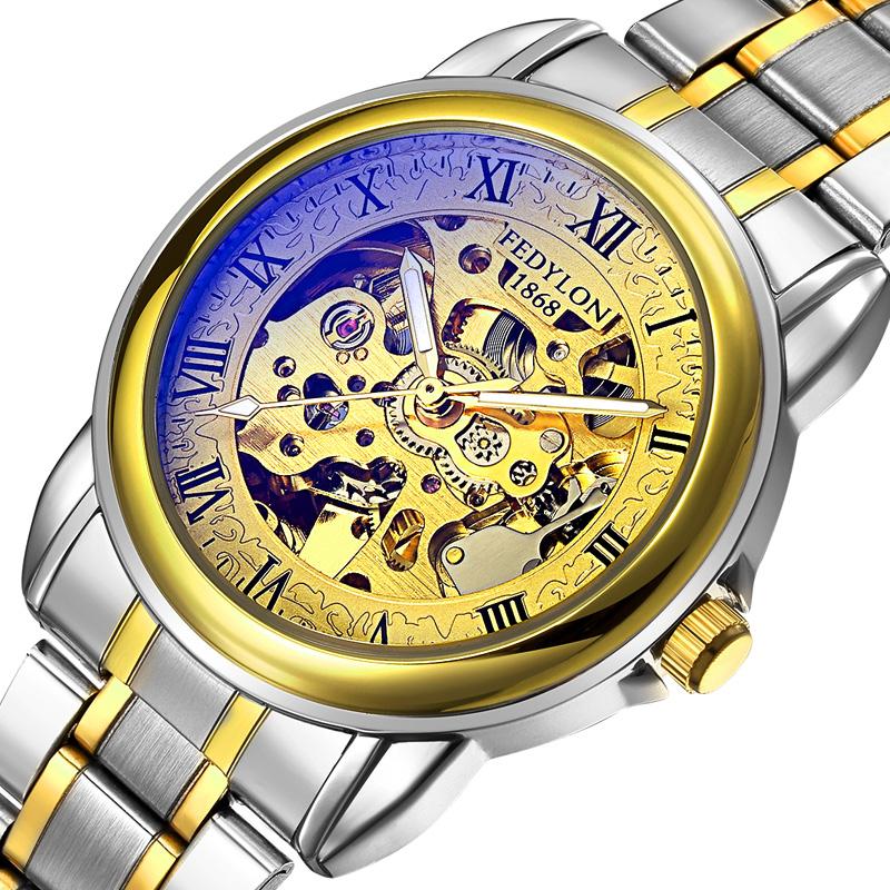 Wristwatches Fully Automatic Mechanical Wristwatch For Men Top Selling High Quality Waterproof Steel Mens Watches Luminous Male Clock, Two-tone black(black
Wristwatches Fully Automatic Mechanical Wristwatch For Men Top Selling High Quality Waterproof Steel Mens Watches Luminous Male Clock, Two-tone black(black