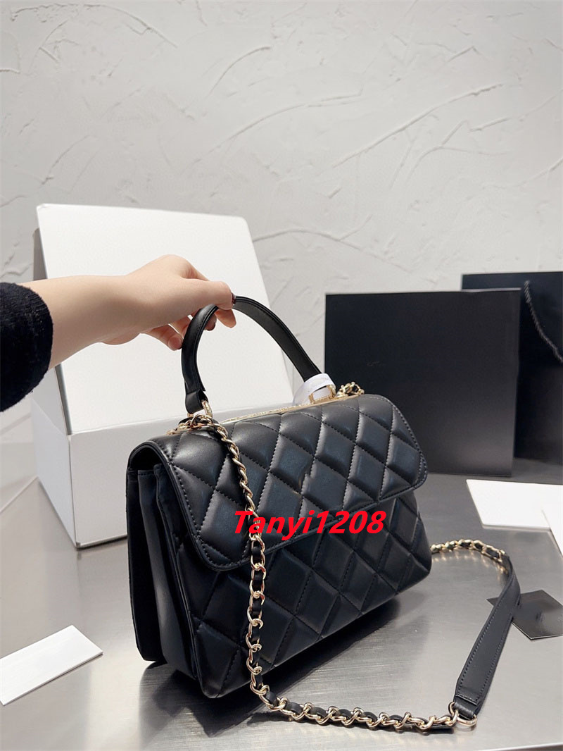 New Upgraded Trendy Shoulder Bags Designer Crossbody Bag Fashion Lady Clutch Purses Popular Luxury Handbags Bulgy Font Gold Hardware Black Retro Tote Handle Bag