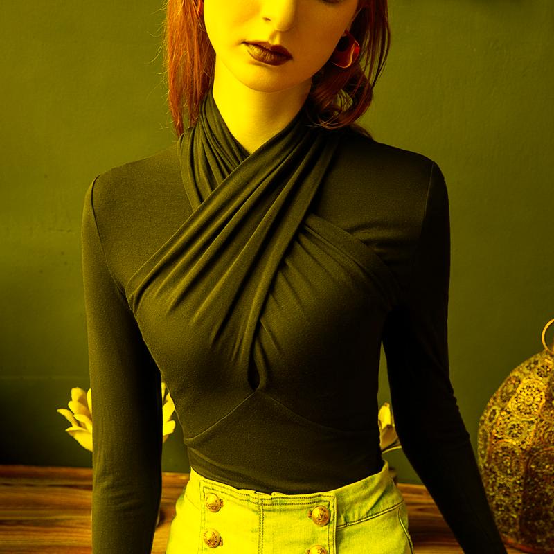 Women' T Shirts Chic Halter Collar Elegant Tshirts Women Long Sleeve Soft Base Tees 2023 Autumn Winter Female Shirt Top ESS SHOPWomen, Black
Women' T Shirts Chic Halter Collar Elegant Tshirts Women Long Sleeve Soft Base Tees 2023 Autumn Winter Female Shirt Top ESS SHOPWomen, Black