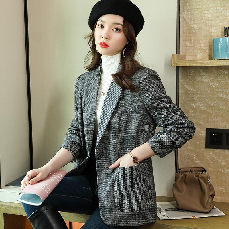 Women' Suits 2023 Spring Fall Fashion Casual Women Blazer Office Ladies Jacket Long Sleeve Work Clothes OL Styles Grey, Dark grey
Women' Suits 2023 Spring Fall Fashion Casual Women Blazer Office Ladies Jacket Long Sleeve Work Clothes OL Styles Grey, Dark grey