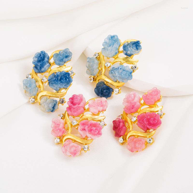 Dangle Earrings Middle Ancient Selling Female Retro Coloured Glass Pink Rose Tujia Gold Cross Border Source
Dangle Earrings Middle Ancient Selling Female Retro Coloured Glass Pink Rose Tujia Gold Cross Border Source