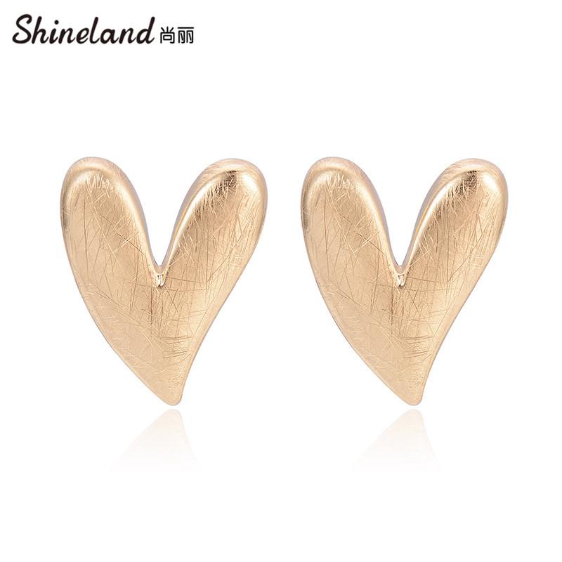 Stud Earrings Shineland 2023 Cute Irregular Simple Metal Heart For Women Statement Vintage Fashion Jewelry Wholesale Bijoux
Stud Earrings Shineland 2023 Cute Irregular Simple Metal Heart For Women Statement Vintage Fashion Jewelry Wholesale Bijoux