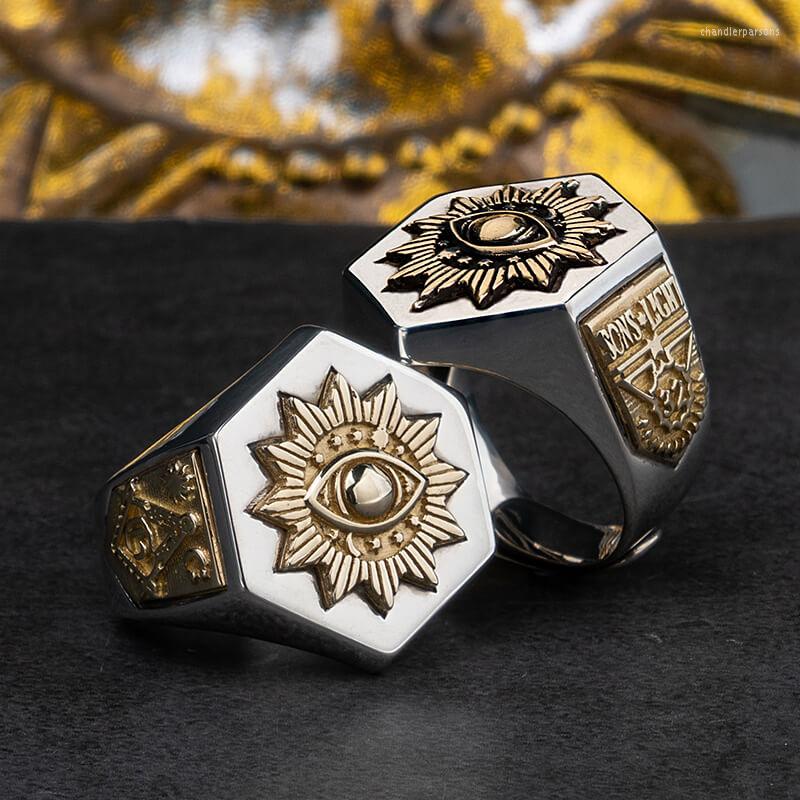Cluster Rings 925 Silver Eyes Thai Ring Male European And American Retro Personalized Index Finger
Cluster Rings 925 Silver Eyes Thai Ring Male European And American Retro Personalized Index Finger