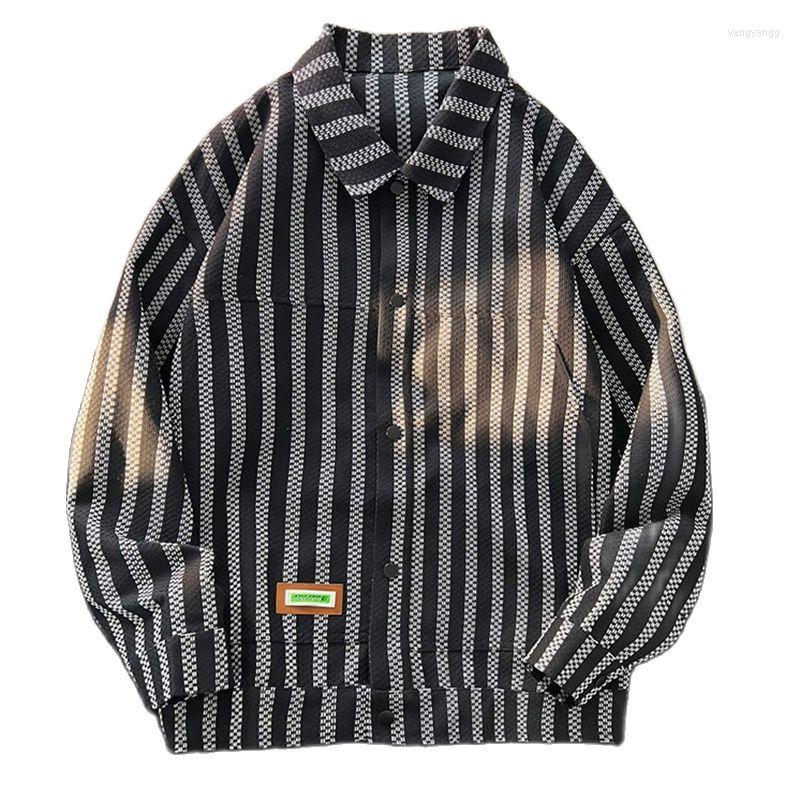 Men's Jackets Spring Oversize Striped Jacket Men Vintage Baggy Coat Fashion Korean Causal Button Outerwear Clothing Tops Male Plus Size 5XL, Black
Men's Jackets Spring Oversize Striped Jacket Men Vintage Baggy Coat Fashion Korean Causal Button Outerwear Clothing Tops Male Plus Size 5XL, Black