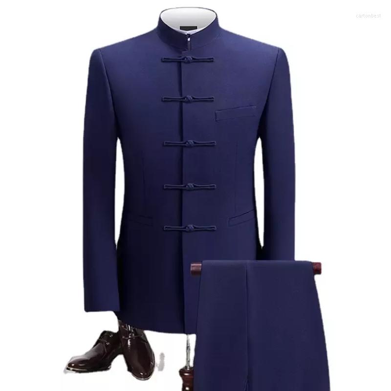 Men's Suits Formal Men With Stand Collar 2 Pieces Custom Tang Suit Wedding Tuxedo Slim Fit Male Fashion Jacket Pants 2023, Black
Men's Suits Formal Men With Stand Collar 2 Pieces Custom Tang Suit Wedding Tuxedo Slim Fit Male Fashion Jacket Pants 2023, Black