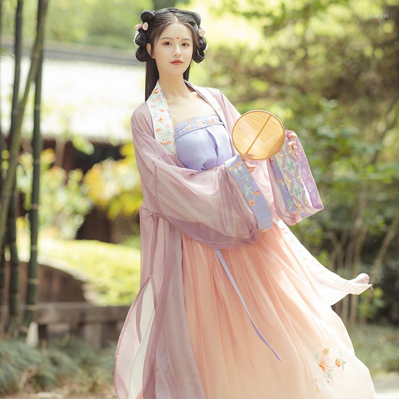 Stage Wear Fairy Chinese Traditional Embroidery Floral Tang Dynasty Ancient Costume Women Hanfu Dress Folk Dance Festival Outfits DWY3938, 4 pieces set
Stage Wear Fairy Chinese Traditional Embroidery Floral Tang Dynasty Ancient Costume Women Hanfu Dress Folk Dance Festival Outfits DWY3938, 4 pieces set
