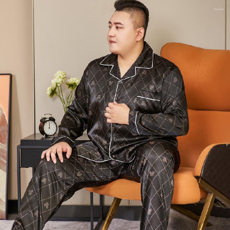 Men's Sleepwear Plus Size 5XL Men's Pajamas Set Satin Turn-down Collar 2 Pieces Pijima Casual Soft Silk Loungewear Home Clothes 2023, 2810
Men's Sleepwear Plus Size 5XL Men's Pajamas Set Satin Turn-down Collar 2 Pieces Pijima Casual Soft Silk Loungewear Home Clothes 2023, 2810