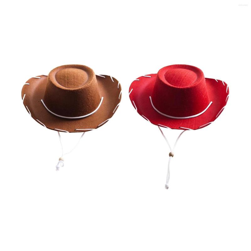Berets Western Style Cowboy Hat Felt Hats Jazz Top With Wind Lanyard For Music Festival Concerts Costumes Accessories Dress Up, Brown
Berets Western Style Cowboy Hat Felt Hats Jazz Top With Wind Lanyard For Music Festival Concerts Costumes Accessories Dress Up, Brown
