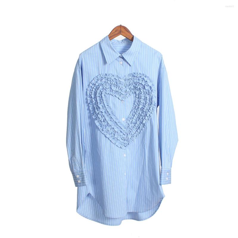Women' Blouses Niche Design Sense Early Spring Trend Loose Everything Matching Love Striped Blue Shirt Dress Women' Wear
Women' Blouses Niche Design Sense Early Spring Trend Loose Everything Matching Love Striped Blue Shirt Dress Women' Wear