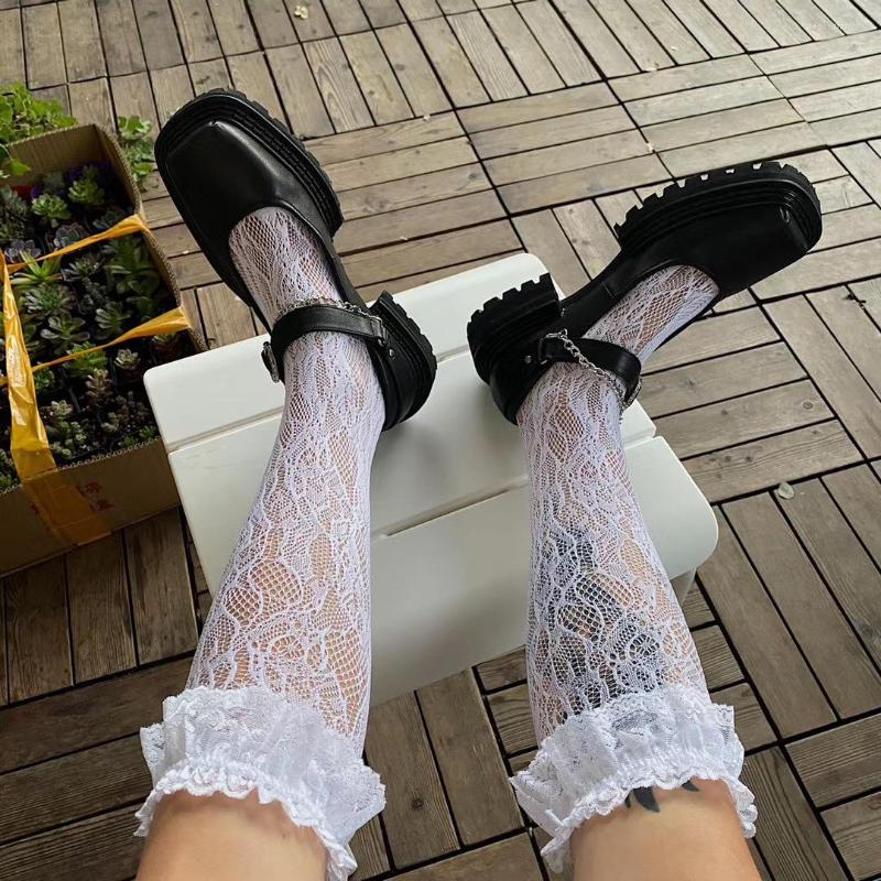 Women Socks Lovely 1 Pair Lolita Lace Sweet Girls Japanese Style Pure Color Cosplay High Quality Spring Summer Big Ruffle, Black
Women Socks Lovely 1 Pair Lolita Lace Sweet Girls Japanese Style Pure Color Cosplay High Quality Spring Summer Big Ruffle, Black