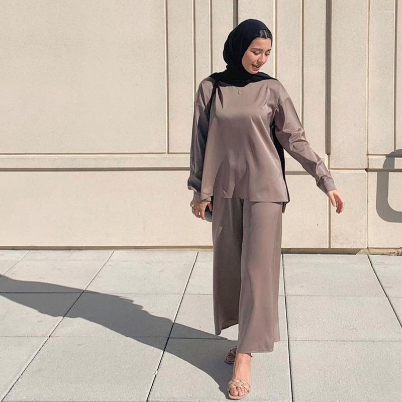 Ethnic Clothing Eid Ramadan Two Piece Matching Outfit Muslim Sets Women Fashion Tops Belted Pants Suit Islam Dubai Turkey Prayer Abayas
Ethnic Clothing Eid Ramadan Two Piece Matching Outfit Muslim Sets Women Fashion Tops Belted Pants Suit Islam Dubai Turkey Prayer Abayas