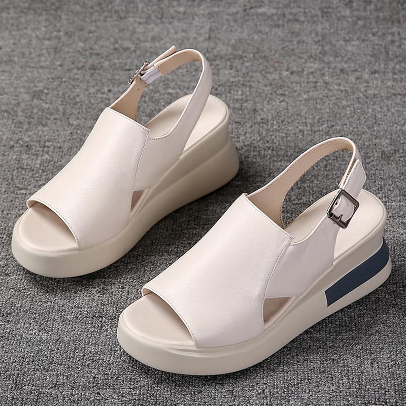 Sandals Women Summer Fashion Wedges Women's 2023 Solid Color Leisure All-match Round Head Comfortable Platform Shoes, Beige
Sandals Women Summer Fashion Wedges Women's 2023 Solid Color Leisure All-match Round Head Comfortable Platform Shoes, Beige