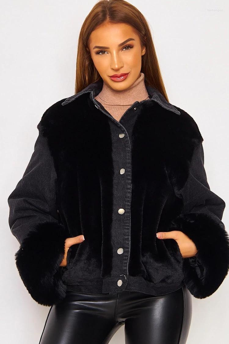 Women' Jackets 2023 Winter Women Plus Denim Patchwork Jacket Long Sleeve Loose Lapel Warm Outwear Coat
Women' Jackets 2023 Winter Women Plus Denim Patchwork Jacket Long Sleeve Loose Lapel Warm Outwear Coat