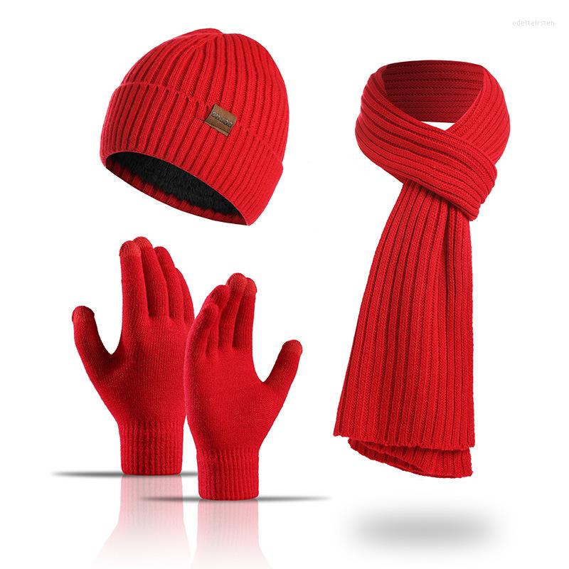 Berets Autumn And Winter European American Knitted Hat Set Amazon Men Women Solid Color Scarf Three-piece, Picture shown
Berets Autumn And Winter European American Knitted Hat Set Amazon Men Women Solid Color Scarf Three-piece, Picture shown