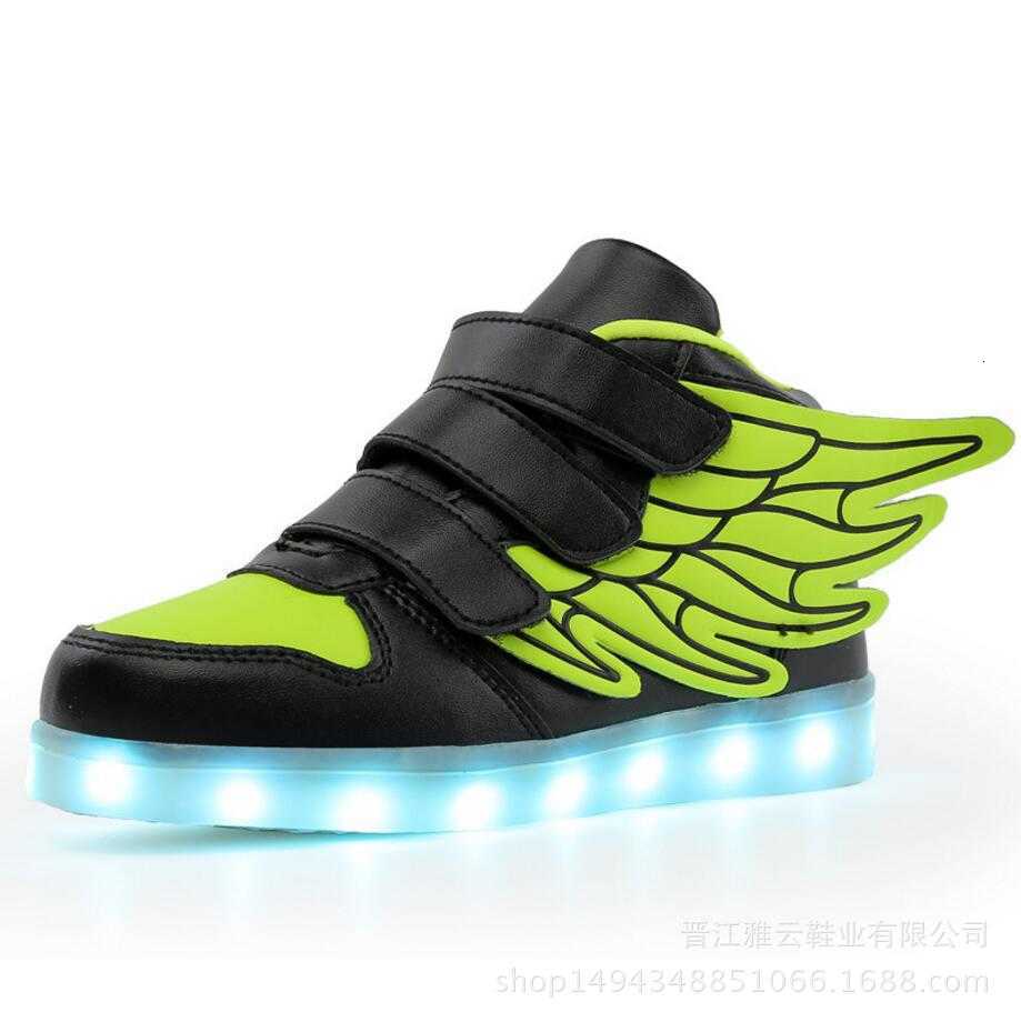 Chil1en's Wings with Light Charging Colorful Luminous Shoes Men's and Women's Chil1en's Shoes Sports and Leisure Shoes Lighting Shoes, 1199 black green
Chil1en's Wings with Light Charging Colorful Luminous Shoes Men's and Women's Chil1en's Shoes Sports and Leisure Shoes Lighting Shoes, 1199 black green