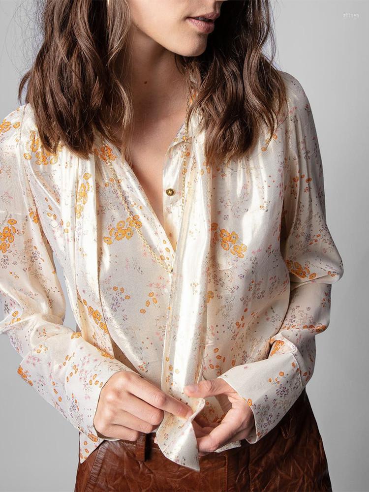 Women' Blouses Women Ribbon Collar Floral Print Silk Blouse Early Spring Autumn 2023 Female Long Sleeve Single Breasted Elegant Straight, Shirt
Women' Blouses Women Ribbon Collar Floral Print Silk Blouse Early Spring Autumn 2023 Female Long Sleeve Single Breasted Elegant Straight, Shirt