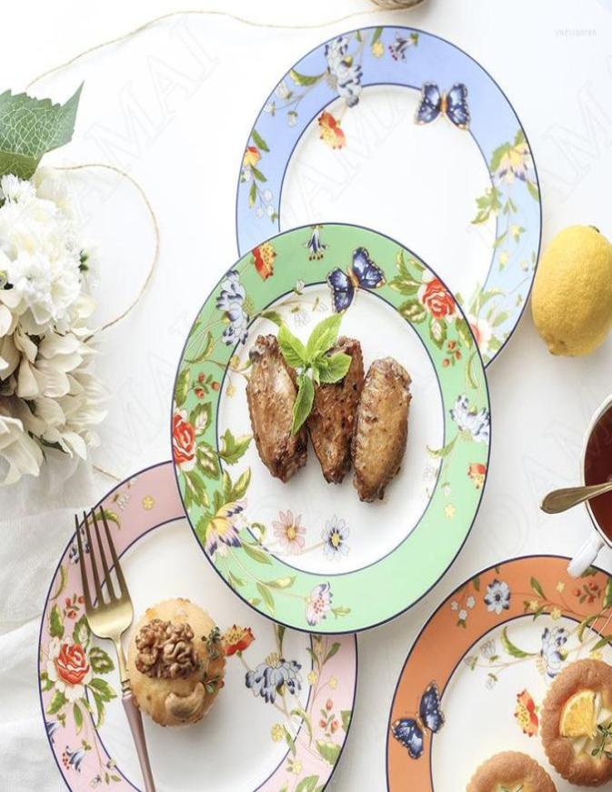 Plates European Bone China Plate Overglaze Flowers Afternoon Pan Wedding Dinner Gift Set Home Modern Kitchen Tableware2842734
Plates European Bone China Plate Overglaze Flowers Afternoon Pan Wedding Dinner Gift Set Home Modern Kitchen Tableware2842734