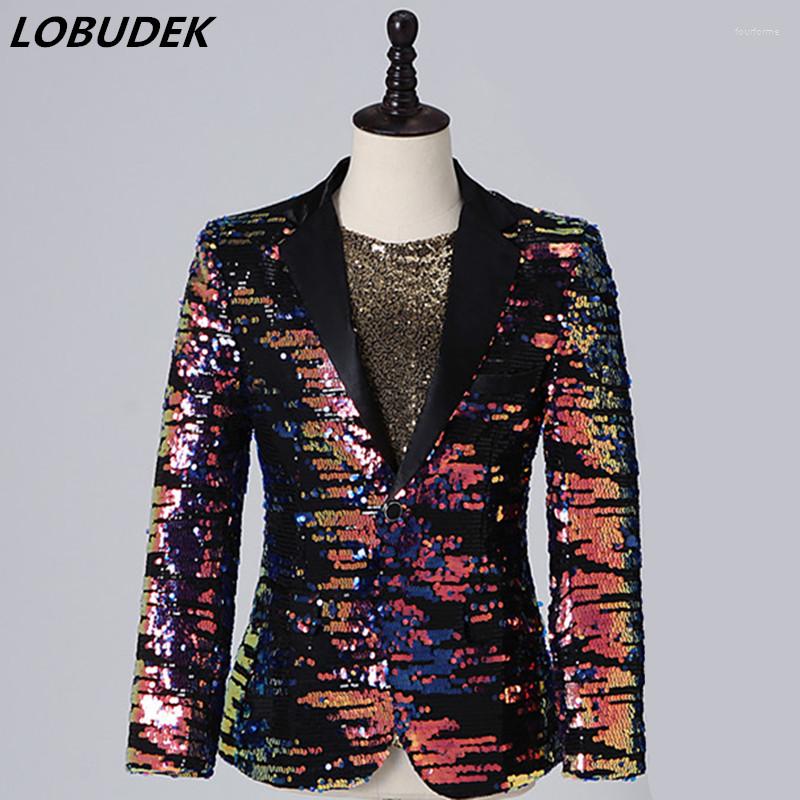 Men' Suits Flashing Sequins Suit Jackets Male Singer Host Stage Concert Formal Tuxedo Single Button Slim Sequined Blazer Coat Show Costume, Picture color
Men' Suits Flashing Sequins Suit Jackets Male Singer Host Stage Concert Formal Tuxedo Single Button Slim Sequined Blazer Coat Show Costume, Picture color
