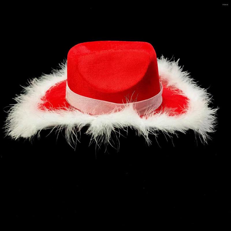 Berets Red Cowboy Hat Western Wide Brim Supply With Feathers Cowgirl For Christmas Party Costume Accessories Men Women Adult
Berets Red Cowboy Hat Western Wide Brim Supply With Feathers Cowgirl For Christmas Party Costume Accessories Men Women Adult
