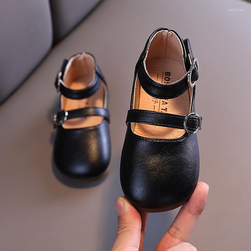 Flat Shoes 2023 Fashion Spring Retro Girls Kids Leather Double Buckle For Mary Janes Flats Ankle Strap Princess, Black 
Flat Shoes 2023 Fashion Spring Retro Girls Kids Leather Double Buckle For Mary Janes Flats Ankle Strap Princess, Black