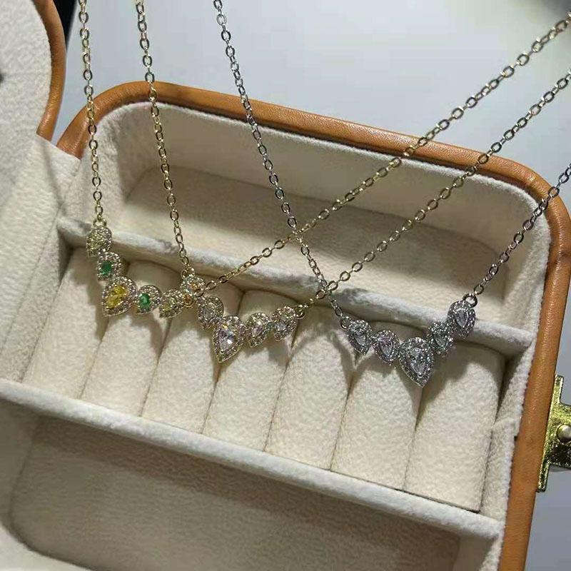 Pendant Necklaces Funmode Luxury Design Multicolor Cubic Zircon Necklace For Women Party Accessories Jewelry Parures Bijoux Wholesale FN264
Pendant Necklaces Funmode Luxury Design Multicolor Cubic Zircon Necklace For Women Party Accessories Jewelry Parures Bijoux Wholesale FN264