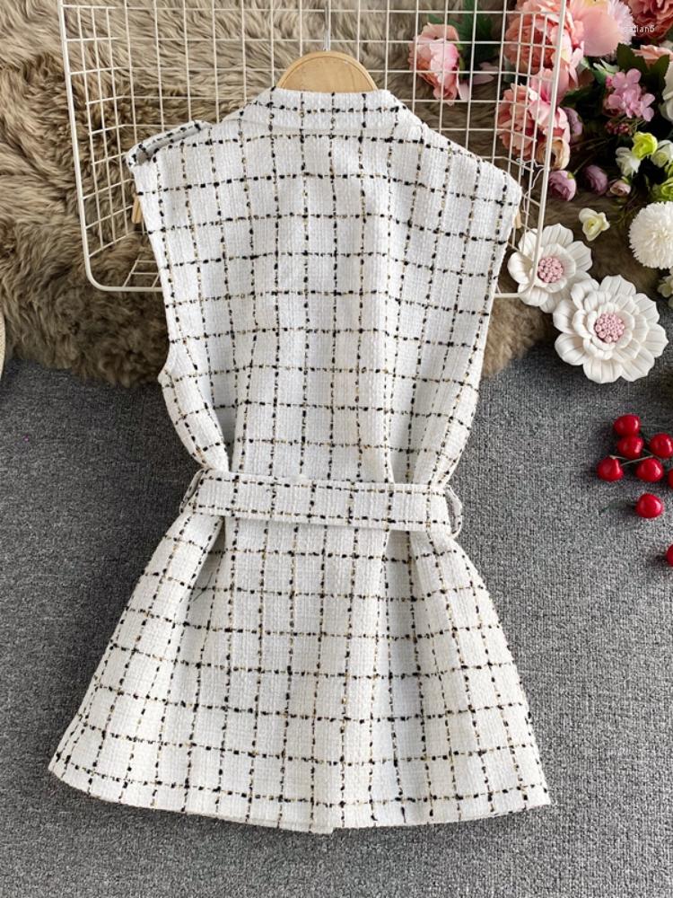 Women's Jackets Mid-Length Tweed Suit Collar Vest For Women Autumn Outdoor Waistcoat Sleeveless Overcoat Ladies Fashion, White
Women's Jackets Mid-Length Tweed Suit Collar Vest For Women Autumn Outdoor Waistcoat Sleeveless Overcoat Ladies Fashion, White