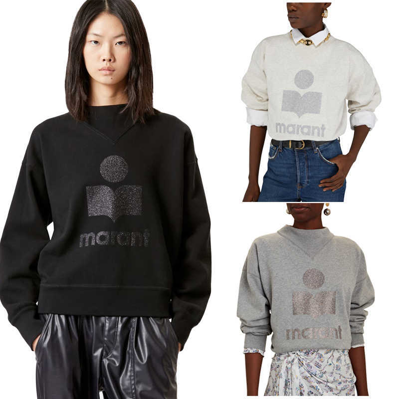2023ss Isabel Marant Designer Sweatshirt Fashion Hoodie Classic Letter-printed Terry Cotton Sweater Women, Black3
2023ss Isabel Marant Designer Sweatshirt Fashion Hoodie Classic Letter-printed Terry Cotton Sweater Women, Black3