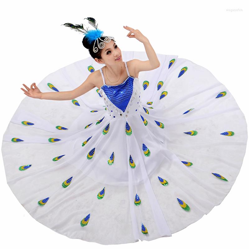 Stage Wear Chinese Folk Dance Costumes Women Minority Dress Adult Lady National Dai Costume For Hmong Peacock, White
Stage Wear Chinese Folk Dance Costumes Women Minority Dress Adult Lady National Dai Costume For Hmong Peacock, White